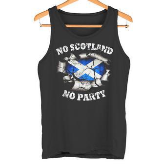 Bandera Escocesa Con Texto En Inglés Nocotland No Party Camiseta sin mangas - Regaloses
