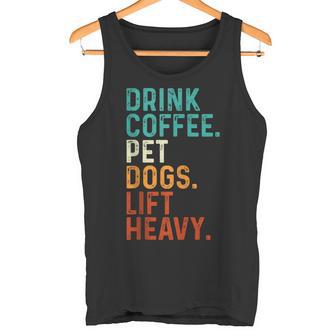 Bebida Café Mascotas Perros Levantamiento Pesado Divertido Gim In Mangas Camiseta sin mangas - Regaloses