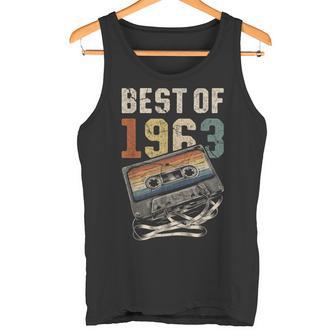 Best Of 1963 Cassette 63 Años Música Retro Cumpleaños Camiseta sin mangas - Regaloses