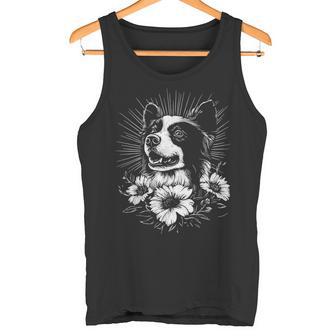 Border Collie Perro Amante Estilo Retro Tatuaje Camiseta sin mangas - Regaloses