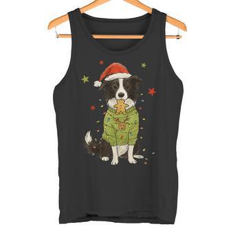 Border Collie -Uéter Navideño Para Perro Diseño De Mamá Y Papá Camiseta sin mangas - Regaloses