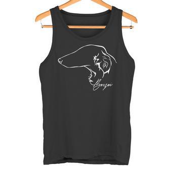 Borzoi Perfil Perro Raza Galgo Perro Perros Camiseta sin mangas - Regaloses