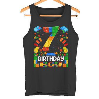 Boys Building Blocks Birthday Brick 7 Jahre Alter Junge Ziegelbauer Tank Top - Geschenkecke