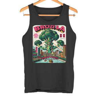 Brozilla egan Brocoli Monstre Japonais Débardeur e - Cadeauxyz