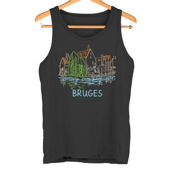 Brujas Bélgica Recuerdo Deiaje Ciudad Histórica Regalo Camiseta sin mangas - Regaloses