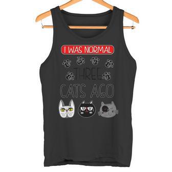 Camisa Graciosa De Gatos Yo Era Normal En Inglés Camiseta sin mangas - Regaloses