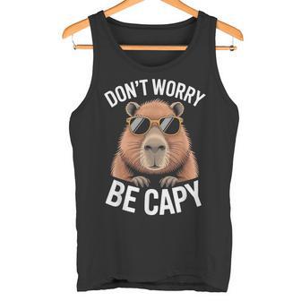 Capybara Don't Worry Be Capy Capybara Amante De Los Roedores Camiseta sin mangas - Regaloses
