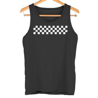 Carreras De Coches Línea De Meta A Cuadros Bandera Coche De Carreras De Coches In Mangas Camiseta sin mangas - Regaloses