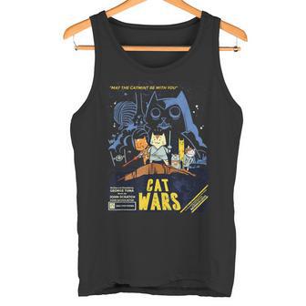Cat Wars Amante De Los Gatos Divertidos Camiseta sin mangas - Regaloses