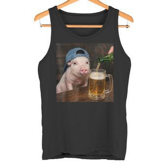 Cerdo Bebiendo Cerveza Pig Meme Camiseta sin mangas - Regaloses