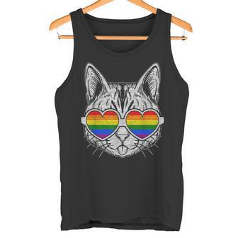 Chat Avec Des Lunettes Arc-En-Ciel Lgbt Pride Débardeur e - Cadeauxyz