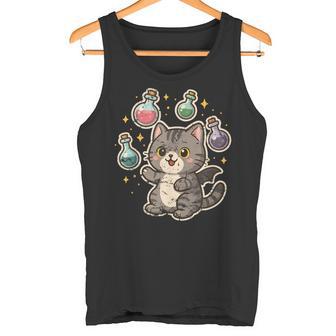Chat Magique Kawaii Avec Potions Débardeur e - Cadeauxyz