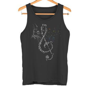 Chat Pussycat Kitty Notes Musique Clés Musicales Note Cadeau Débardeur e - Cadeauxyz