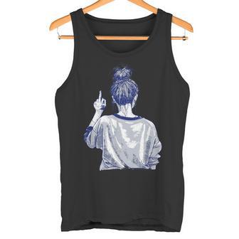 Chica Con Actitud Dedo Medioarcasmo Rebelde Citas Divertidas Camiseta sin mangas - Regaloses
