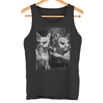 Cigarrillo Fumador Chihuahua Diseño De Perro In Mangas Camiseta sin mangas - Regaloses