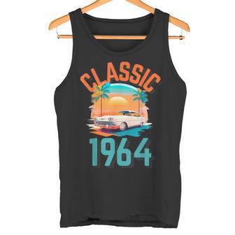 Clásico 1964 Con Coche Palmeras Y Puesta Deol Camiseta sin mangas - Regaloses