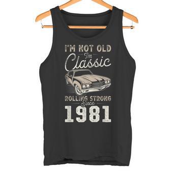 Coche Clásico Nacido En 1981 45 Aniversario Camiseta sin mangas - Regaloses