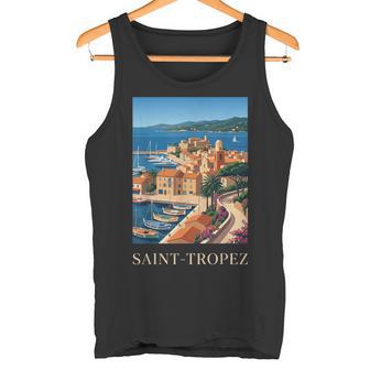 Costa Deiaje Retro De La Riviera Francesa Deaint Tropez Camiseta sin mangas - Regaloses