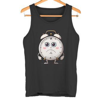 Despertador De Dibujos Con Cara Triste Y Divertida In Mangas Camiseta sin mangas - Regaloses