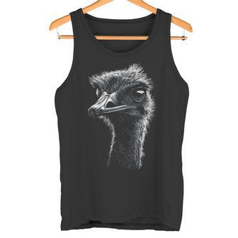 Diseño De Dibujo De Cara De Avestruz Arte De Impresión Animal Camiseta sin mangas - Regaloses