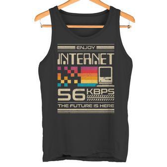 Disfrute De Internet 56K Módem Computadora Friki Desarrollador 90S Regalo Camiseta sin mangas - Regaloses