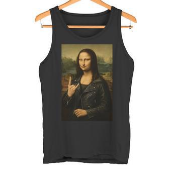 Divertido Arte De Heavy Metal De La Banda De Rock De Mona Lisa Manga Larga Camiseta sin mangas - Regaloses