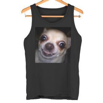 Divertido Chihuahua Cara Borrosa Meme Foto Humor Camiseta sin mangas - Regaloses
