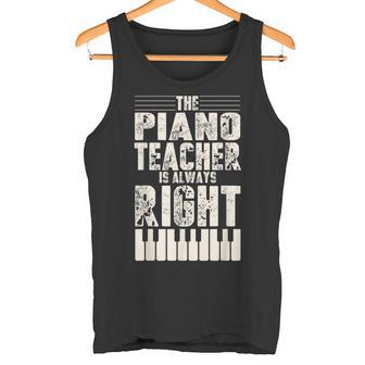 Divertido Diseño De Piano Profesor De Piano Enseñandoiempre A La Derecha Camiseta sin mangas - Regaloses