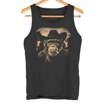 Divertido Monoaquero Fumando Cigarrillo Mono Meme Camiseta sin mangas - Regaloses