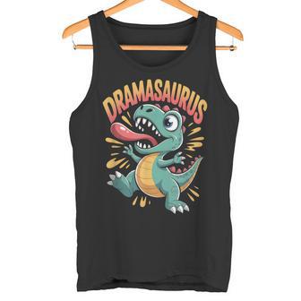 Dramasaurus Drôle T-Rex Dinosaure Dessin Animé Tantrum Humour Débardeur e - Cadeauxyz