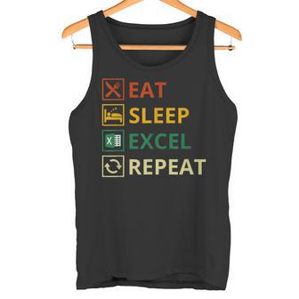 Eatleep Excel Repeat Lustigerintage Retro Excel Tank Top - Geschenkecke