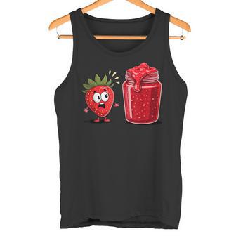 Effrayé Fraise Confiture Fraises Débardeur e - Cadeauxyz