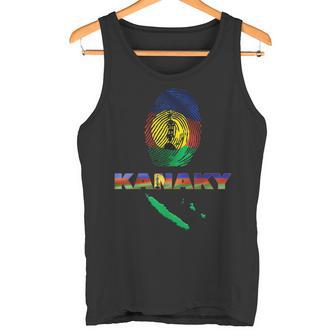 Empreinte Digitale Drapeau Nouvelle-Calédonie Kanaky Débardeur e - Cadeauxyz