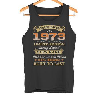 Enero 1973 Edición Limitada Living Legend 48 Cumpleaños Camiseta sin mangas - Regaloses