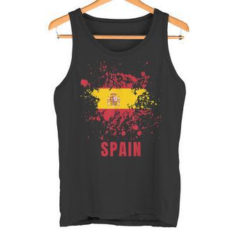 España Retrointage Acuarelas Deporte Bandera Española Recuerdo Camiseta sin mangas - Regaloses