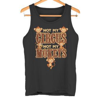 Fiesta De Cumpleaños De Carnaval De Circo No Es Mi Circo Ni Mis Monos Camiseta sin mangas - Regaloses