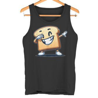 Fresco De Dibujos Animados Dabbing Pan Blanco Camiseta sin mangas - Regaloses