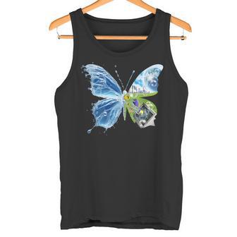 Frutiger Aero Estética Mariposa Ordenador Peces Paisaje Camiseta sin mangas - Regaloses