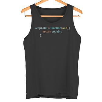 Keep Calm & Code On Geek Nerd Programmer Débardeur e - Cadeauxyz