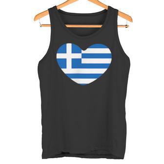 Griechenland Flagge Herz Ich Liebe Griechenland Tank Top - Geschenkecke