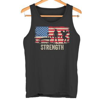 Hombre Levantador De Pesas Deportivo Americantrength Camiseta sin mangas - Regaloses