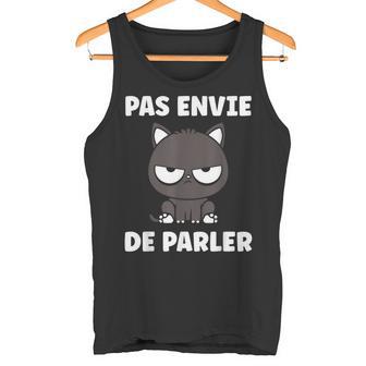 Humourimple Chat Mignon Grognon Drole Pas Envie De Parler Débardeur e - Cadeauxyz
