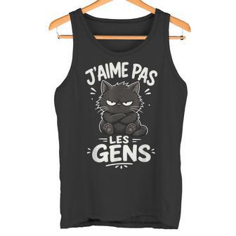 J'aime Pas Les Gens Humour Drole Chat Mignon Grognon Débardeur e - Cadeauxyz