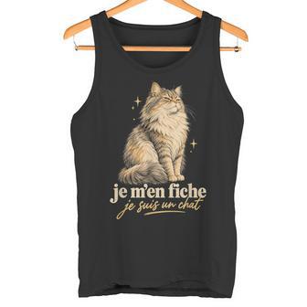 Je M'en Fiche Jeuis Un Chat Humour Débardeur e - Cadeauxyz