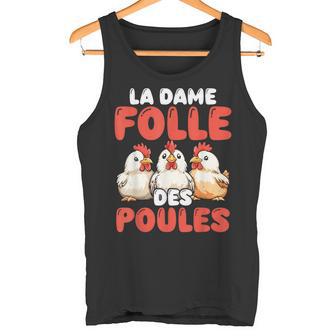 La Dame Folle Des Poules Amoureux Éleveur Ferme Débardeur e - Cadeauxyz
