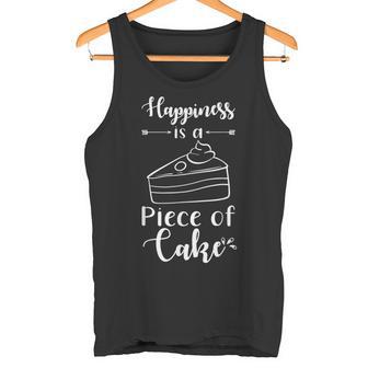 La Felicidad Es Un Pedazo De Pastel Divertido Pastel Camiseta sin mangas - Regaloses