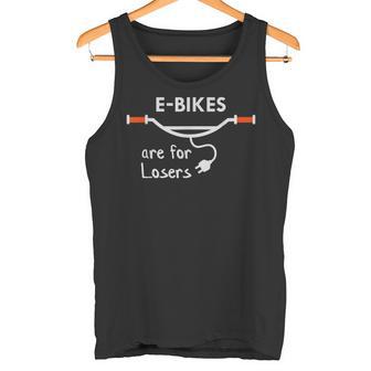 Las Bicicletas Eléctricason Para Perdedores Anti Bicicleta Eléctrica No A La Bicicleta Eléctrica Camiseta sin mangas - Regaloses