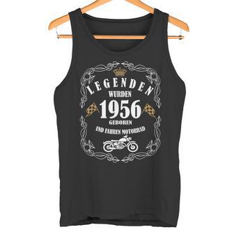 Legenden Wurden 1956 Geboren Und Fahren Motorrad Lustig Tank Top - Geschenkecke