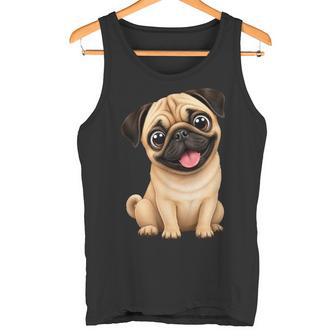 Lindo Diseño De Carlino De Dibujos Animados Amigo Leal Camiseta sin mangas - Regaloses