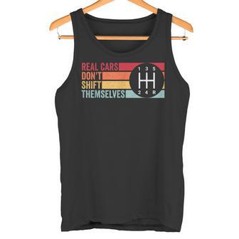 Los Coches Reales Noe Cambian Aí Mismos Transmisión Manual Retro Camiseta sin mangas - Regaloses